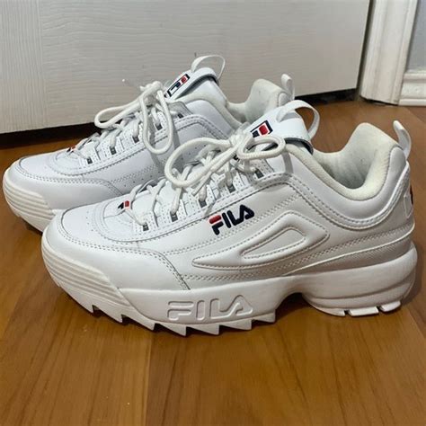 fila chunky shoes|chunky white fila shoes.